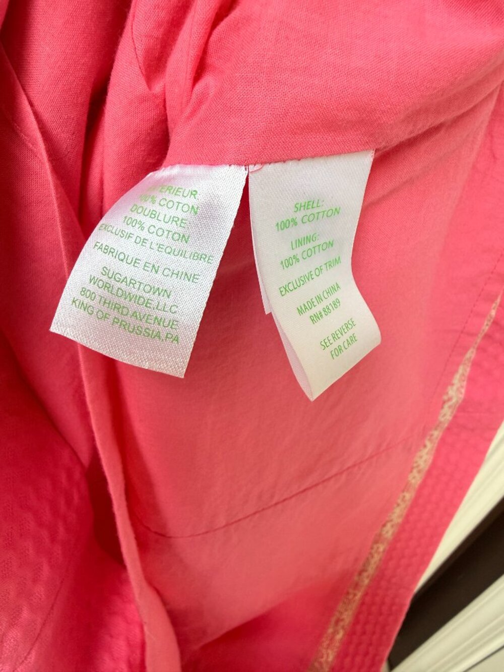 NWT Lilly Pulitzer Janice Shift Dress in Pink Salmon with Gold Embroidery - Picture 7 of 9